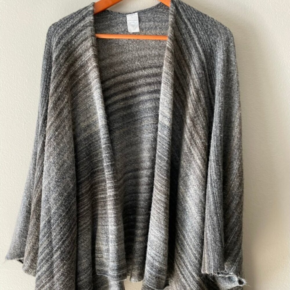 Christopher & Banks Sweater Knit Cape Shawl Large